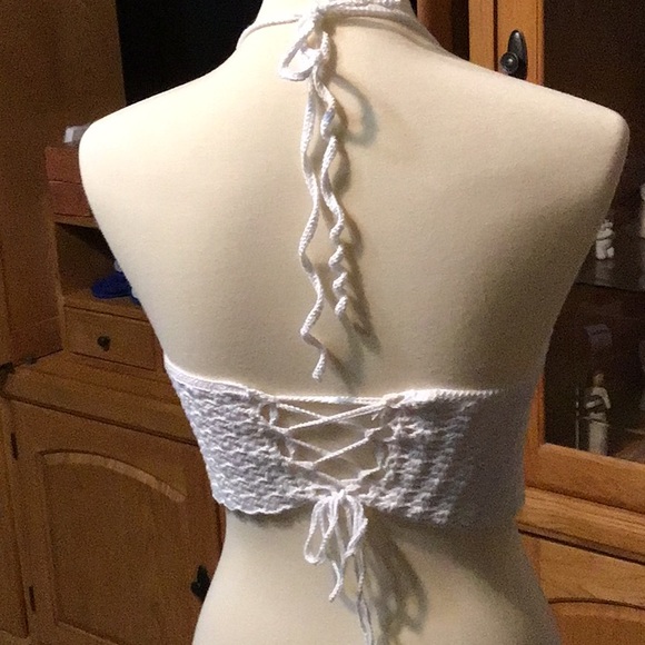 Bikini crochet handmade crop top size 4-6 - Picture 2 of 3